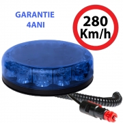 Girofar LED Magnetic aerodinamic (doar 4 cm inaltime) 12-24V 12 LED-uri de 3W - 4 ani Garantie