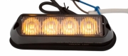 Flash stroboscopic cu 4 LED-uri Galbene  - alimentare 12-24V 15 tipuri de flash